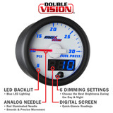 White & Blue MaxTow Gauge Features White & Blue MaxTow Gauge Features