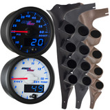 92-97 Ford F-150 F-250 F-350 Blue MaxTow Custom Quad Gauge Package 92-97 Ford F-150 F-250 F-350 Blue MaxTow Custom Quad Gauge Package