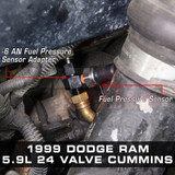 -6 AN Fitting Installed to 1999 Dodge Ram 5.9L 24 Valve Cummins -6 AN Fitting Installed to 1999 Dodge Ram 5.9L 24 Valve Cummins