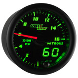 Black & Green MaxTow Double Vision 1,600 PSI Nitrous Pressure Gauge Black & Green MaxTow Double Vision 1,600 PSI Nitrous Pressure Gauge