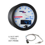 White & Blue MaxTow 1500° F Exhaust Gas Temperature Gauge with 1/8-27 NPT Type K EGT Probe White & Blue MaxTow 1500° F Exhaust Gas Temperature Gauge with 1/8-27 NPT Type K EGT Probe