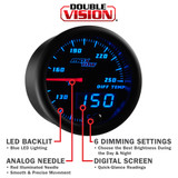 Black & Blue MaxTow Gauge Features