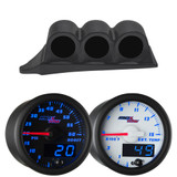 Blue MaxTow Triple Dashboard Gauge Package for 1999-2007 Ford Super Duty Power Stroke