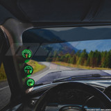 Tan Triple Pillar Gauge Pod for 1992-1997 Ford F-Series Installed