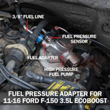 Fuel Adapter Installed to 2011-2016 Ford F-150 3.5L EcoBoost