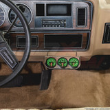 Universal Chrome Triple Gauge Under Dashboard Mounting Bracket Pod Installed Universal Chrome Triple Gauge Under Dashboard Mounting Bracket Pod Installed