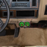 Universal Chrome Dual Gauge Under Dashboard Mounting Bracket Pod Installed