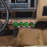 Universal Chrome Quad Gauge Under Dashboard Mounting Bracket Pod Installed
