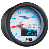 White & Blue MaxTow Ambient Air Temperature Gauge White & Blue MaxTow Ambient Air Temperature Gauge