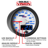 White & Blue MaxTow Gauge Features