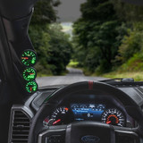 Green MaxTow Triple Gauge Package for 2017-2020 Ford F-150 Raptor