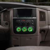 Green MaxTow Triple Dashboard Gauge Package for 2003-2005 Dodge Ram Cummins