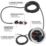 MaxTow Match 4th Gen Cummins 30 PSI Fuel Pressure Gauge Parts & Wiring Included