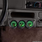 Gray Triple Under Dashboard Gauge Pod Installed to a 1999-2004 Ford Super Duty Power Stroke Gray Triple Under Dashboard Gauge Pod Installed to a 1999-2004 Ford Super Duty Power Stroke