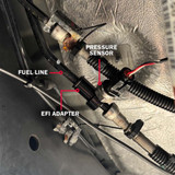 EFI Fuel Pressure Adapter Installed