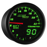 Black MaxTow Double Vision 2200 F Exhaust Gas Temperature Gauge