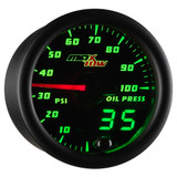 Black MaxTow Double Vision Oil Pressure Gauge Black MaxTow Double Vision Oil Pressure Gauge