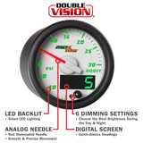 White & Green MaxTow Gauge Features White & Green MaxTow Gauge Features