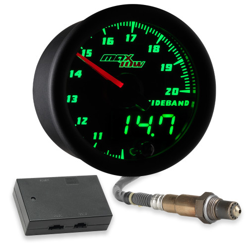 Black & Green MaxTow Wideband Air/Fuel Ratio Gauge