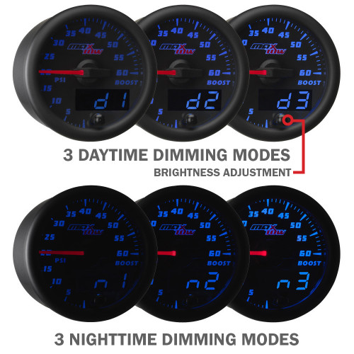 Black and Blue MaxTow Double Vision Daytime and Nighttime Dimming Modes