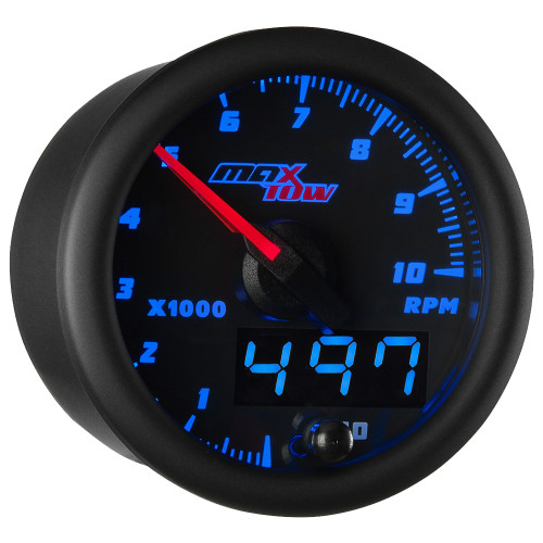 Blue MaxTow Double Vision Tachometer Gauge