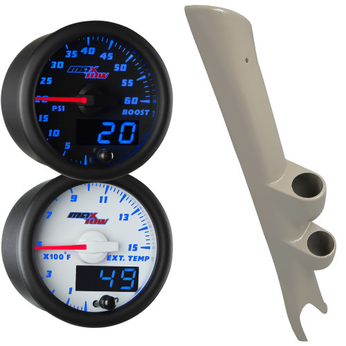 03-09 Dodge Ram Cummins Full Size Dual Blue MaxTow Custom Gauge Package