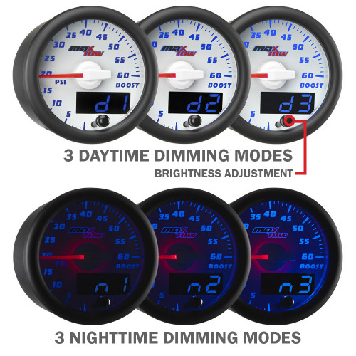 White & Blue MaxTow Double Vision Daytime & Nighttime Dimming Modes