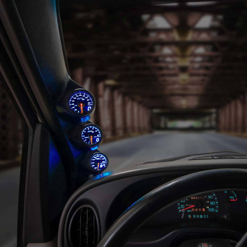Blue MaxTow Triple Gauge Package for 1997-2002 Ford F-150