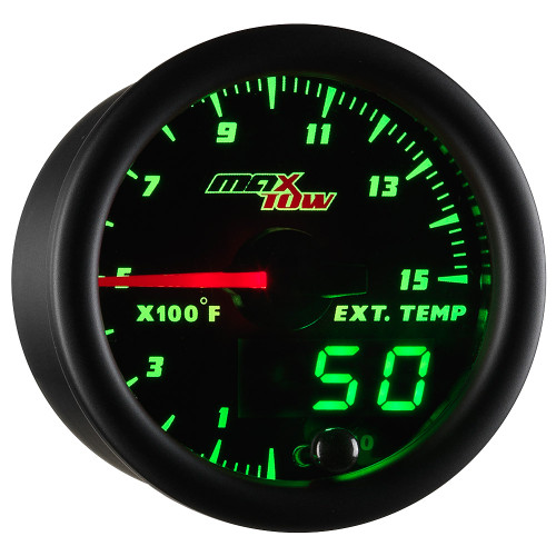 Black MaxTow Double Vision 1500 F Pyrometer / EGT Gauge