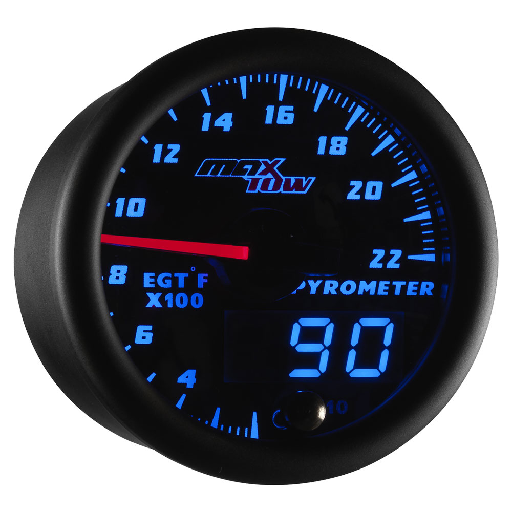 Blue MaxTow 2200 F Exhaust Gas Temperature Gauge Blue MaxTow 2200 F Exhaust Gas Temperature Gauge