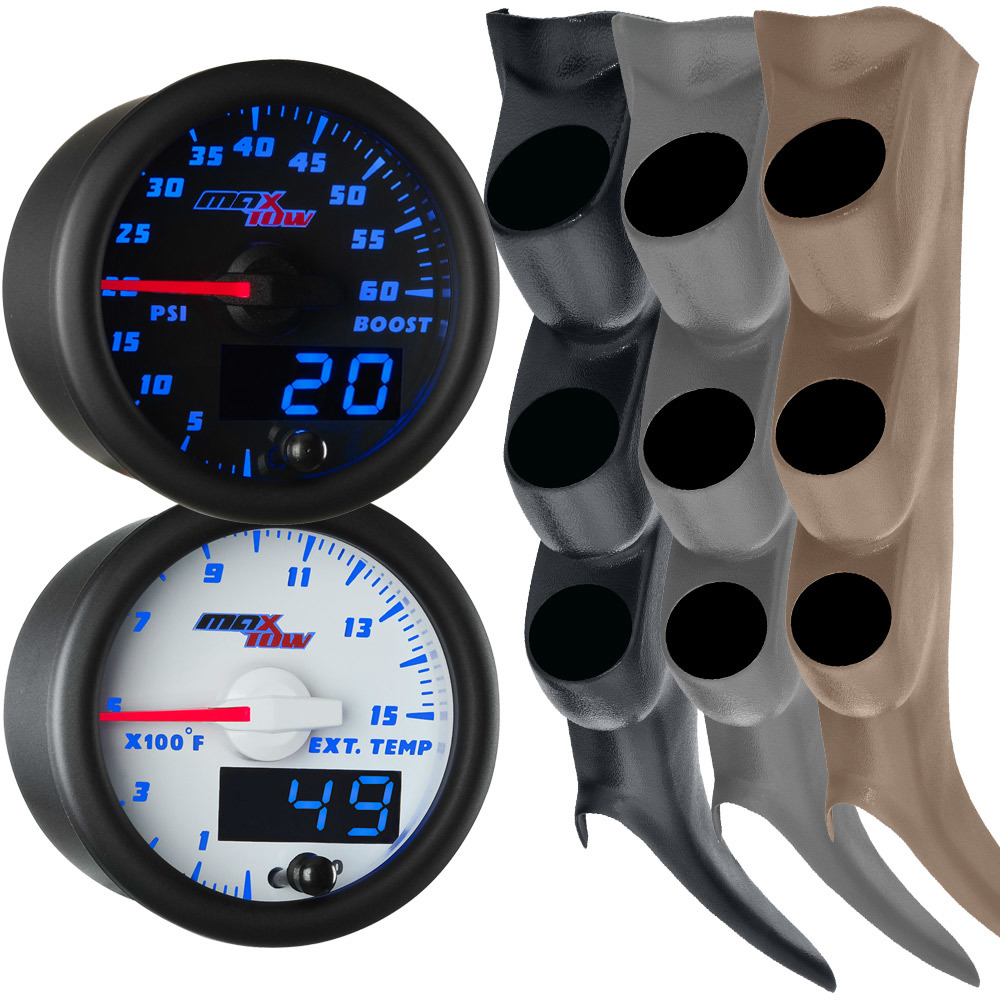 Blue MaxTow 2000-2006 GMC Sierra Duramax Gauge Package Blue MaxTow 2000-2006 GMC Sierra Duramax Gauge Package