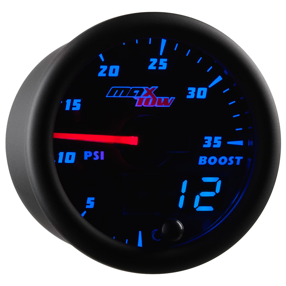 MaxTow | Black & Blue Double Vision™ Truck Gauge Series