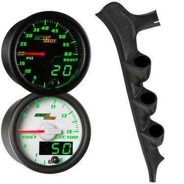 E Support/™ 2 52mm Black Car Motor Digital Blue LED Volt Voltage LED Gauge Meter