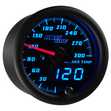 MaxTow | Black & Blue Double Vision™ Intake Temperature Gauge