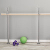 ATTITUDE - Custom Barres Floor Mounted Ballet Barre Bracket - Silver - Barre Does not come with the bracket 