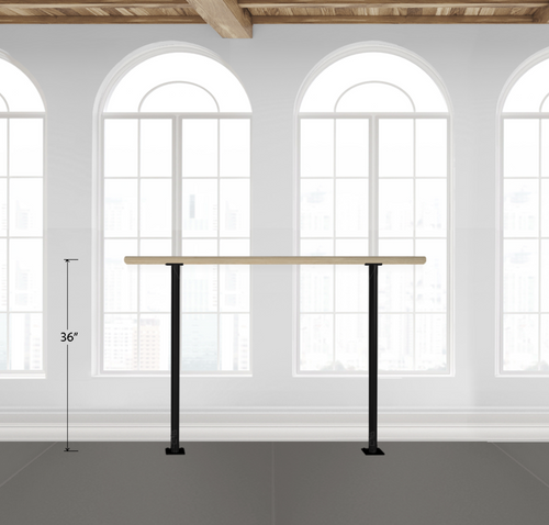 MEMAX Portable Double Ballet Barre Stretch Bar - 110cm - Gym Plus
