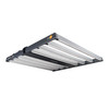 Angled view of a Gavita Pro RS 2400e LED grow light with an 8-rail foldable design.