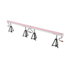 Gavita under-canopy 150-watt LED light bar on four black tripods, showing a dual-sided linear design glowing red.