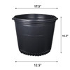 The HC Companies Thermoformed Black Plastic Round Pots (10 gallons) in Bulk (2)