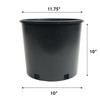 The HC Companies Squat Injection Black Plastic Round Nursery Pots (5 Gallons) in Bulk (2)
