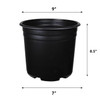 The HC Companies Thermoformed Black Plastic Round Pots (2 gallons) in Bulk (2)