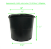 The Harvest Company Round Black Plastic Nursery Pots (7 Gallons) in Bulk (2)
