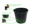 The Harvest Company Round Black Plastic Nursery Pots (10 Gallons) in Bulk (3)