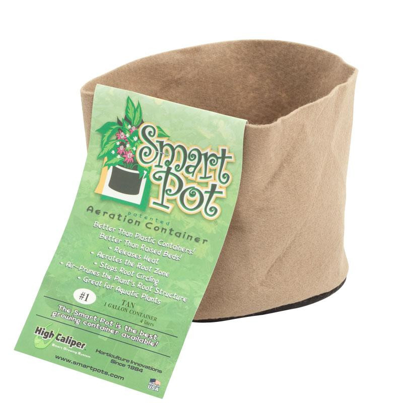 1 Gallon Smart Pot 7" x 6" Tan by the Case (RCT1-100) UPC:674344160012