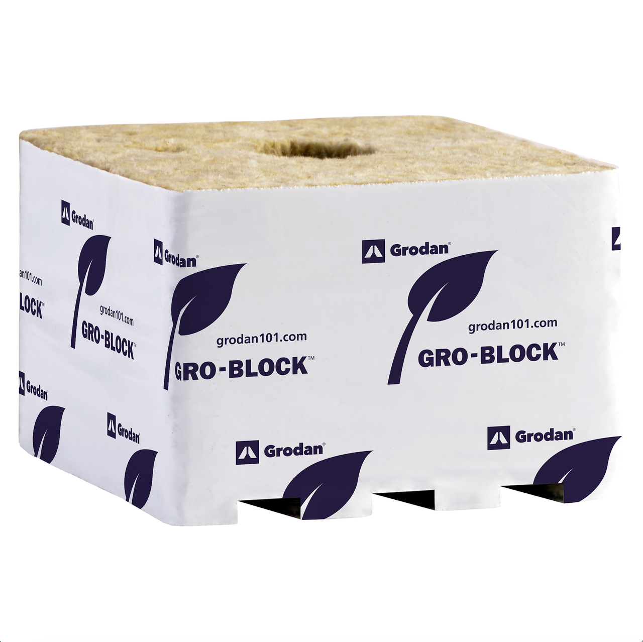 Grodan Jumbo Blocks (6 inches x 6 inches x 4 inches) with Hole in Bulk (713255) UPC 774783494010 (2)