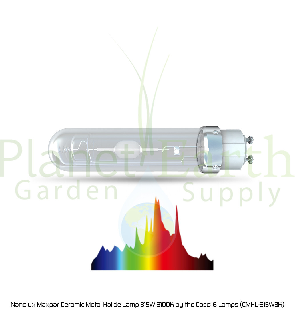 Nanolux Maxpar Ceramic Metal Halide Lamp 315W 3100K by the Case: 6 Lamps (CMHL-315W3K) 