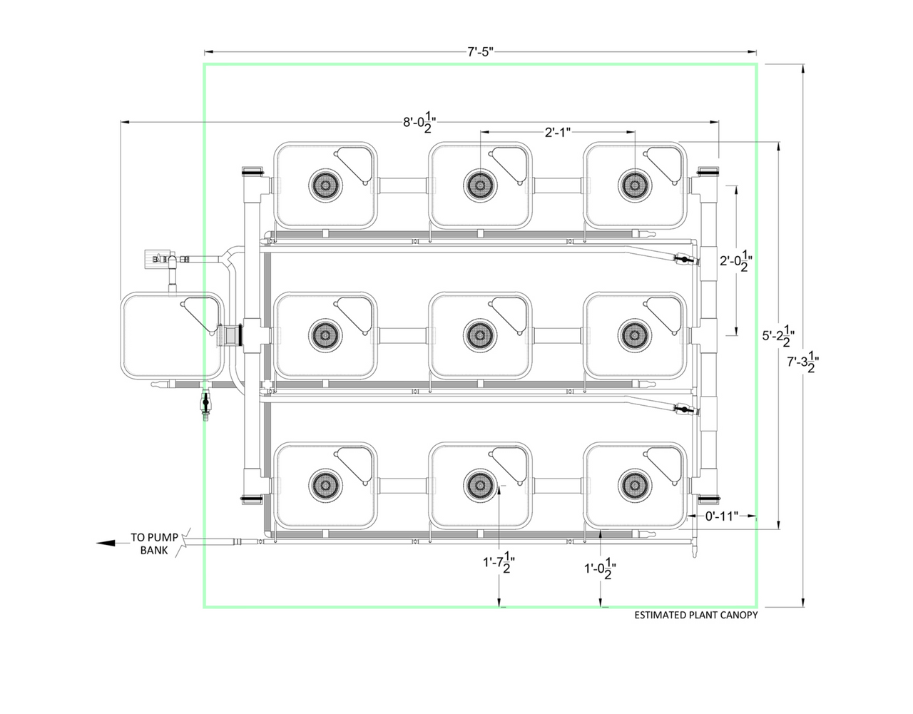 Current Culture Under Current Evolution 9XL 13 gallon 30" Spacing (UCE9XL13) UPC 697691621340