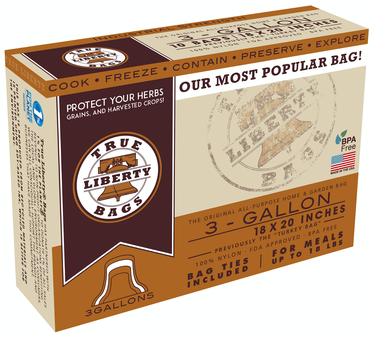 Turkey Bags 30 packs with 25 bags per pack (3 gallon bags 18 inch X 20 inch) in Bulk(744510) UPC 10853814002015