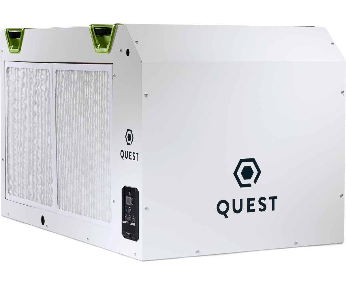 Quest 506 High Efficiency Overhead Dehumidifier with M-CoRR Technology, 500 Pints/Day ,277 V, 1150 CFM, 30,500 BTU, MERV 13 Filter (4046310) UPC 810017961757 (1)