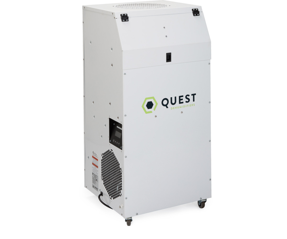 Quest Hi-E Dry 195 Portable Dehumidifier, 195 Pints/Day, 110-120 VAC, 610 CFM, 13400 BTU, MERV 11 Filter (4046400) UPC 810017961733 (1)